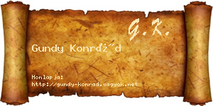 Gundy Konrád névjegykártya